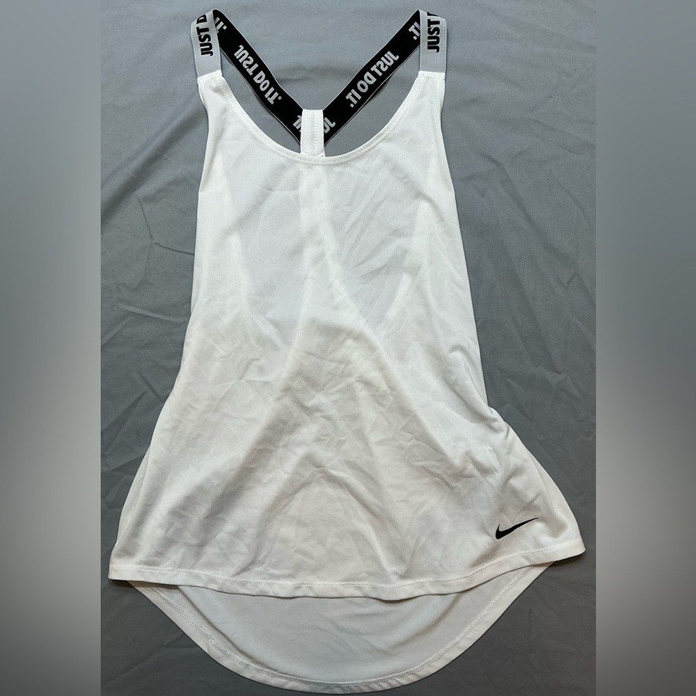 Nike White Backless Sleeveless Tank Top